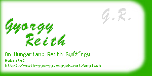 gyorgy reith business card